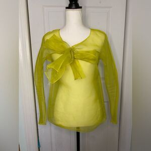 See-through Top with Graphic & Architectural Curves